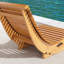 Chaise berçante d'extérieur en bois massif Asharie