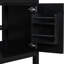60" Black Bathroom Vanity With Double Vanities, Ceramic Sinks, Adjustable Shelf, Gracefully Shutting Hinges, Flip Drawer - Elegant Sanctuary Modern Vanity, U-Shaped Quiet Close Doors, Practical