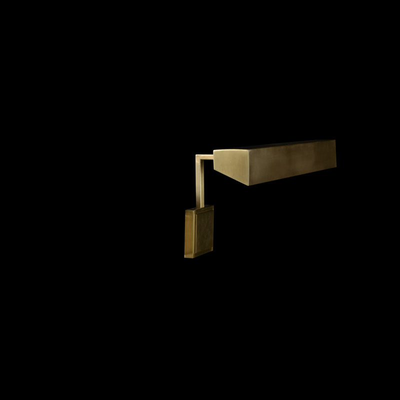 Dimmable Wall Mounted Picture Light, Antique Brass