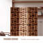 Paravent 3 panneaux en bois massif brun-688599361