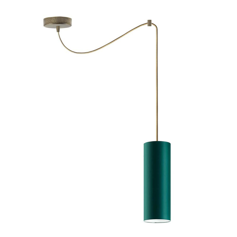 Konigstein 1 - Light Single;Cylinder Pendant, Bottle Green, Gold