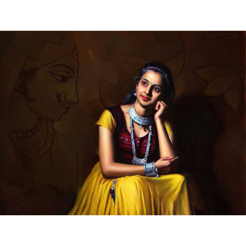 Bani Radha | Huile sur toile | Peint par Sidharth Gavad