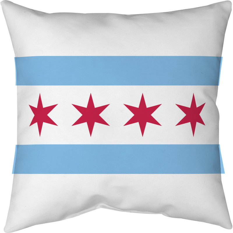 Coussin d'extérieur soufflé et fermé Chicago Illinois, Rectangulaire H 18 po x l 18 po