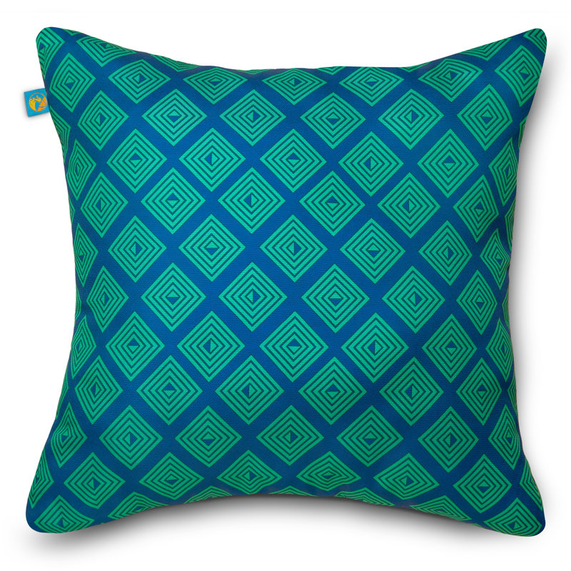 Housse de coussin d'extérieur carré et insert, Vert
