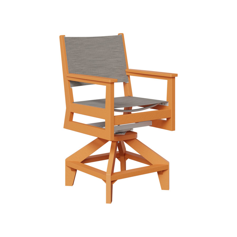 Chaise de comptoir pivotante Berlin Gardens Mayhew, Orange mangue, 22.5"