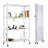 White 4 Tier Folding Shelf on Wheels