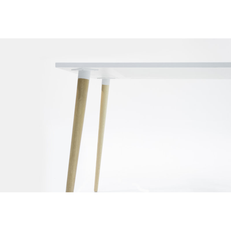 Gilman Solid Wood Base Writing Desk, White, 74cm H x 100cm W x 60cm D
