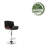 Maximo Swivel Adjustable Height Faux Leather Mid-Century Bar Stool-380897123