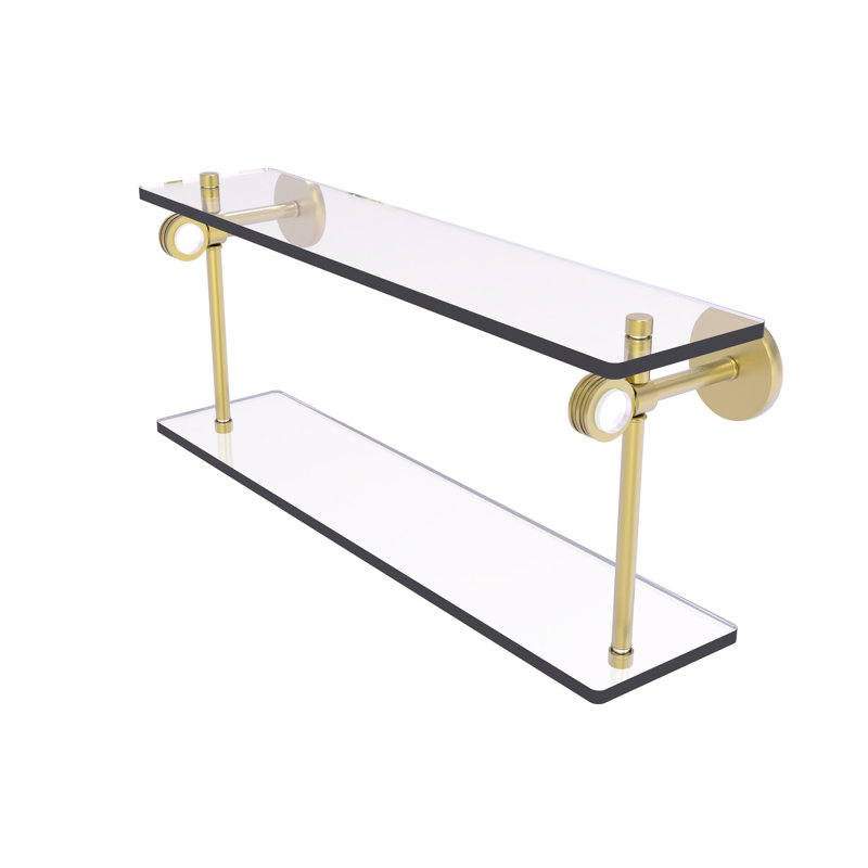 Margolis 2 Piece Tiered Shelf, Satin Brass