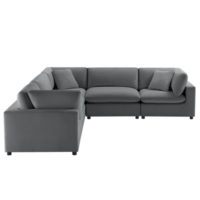 Caylie Modular 5-Piece Sectional - Charcoal