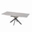 Très grande table de salle à manger de 62,15 po à rallonge de 78,15 po de style Mid-Century moderne pour la salle à manger, la table de fête, la table de conférence, les pieds en X en métal noir.