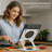 Uncaged Ergonomics Swivel Laptop Stand - Adjustable Aluminum Laptop Stand with 360° Rotating Base - White-107291848