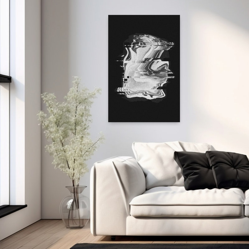 Art mural abstrait cheval de données II, H 36 po x l 24 po