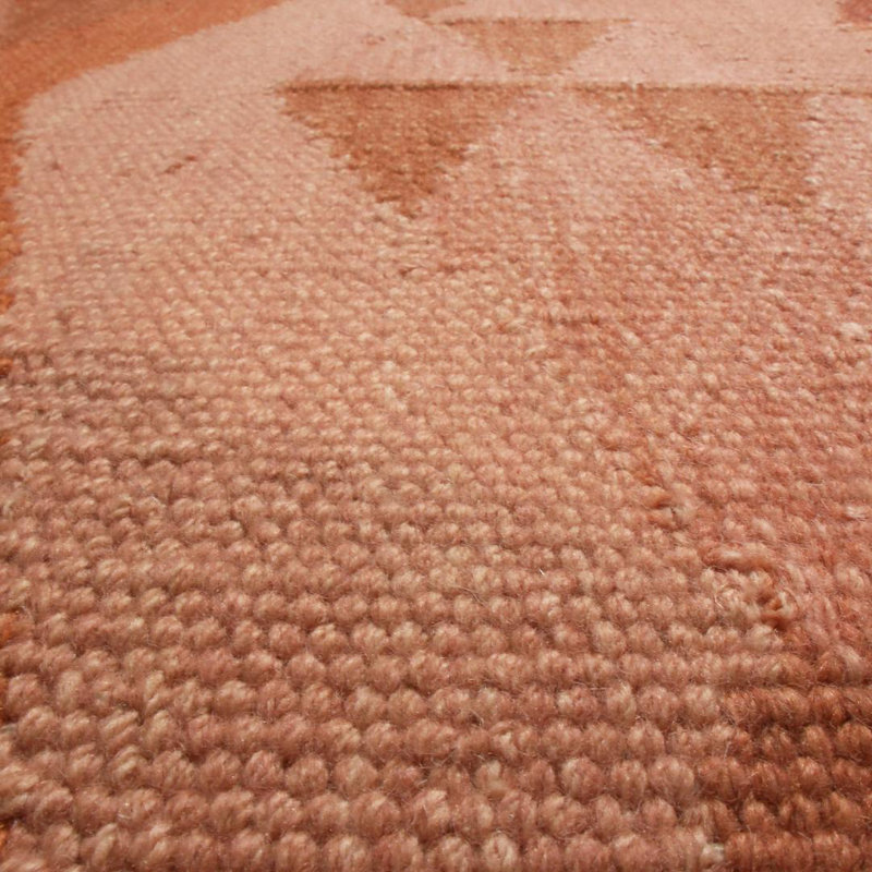 Rug & Kilim’S Scandinavian Inspired Orange And Brown Wool Rug, Rectangle 10' x 14'