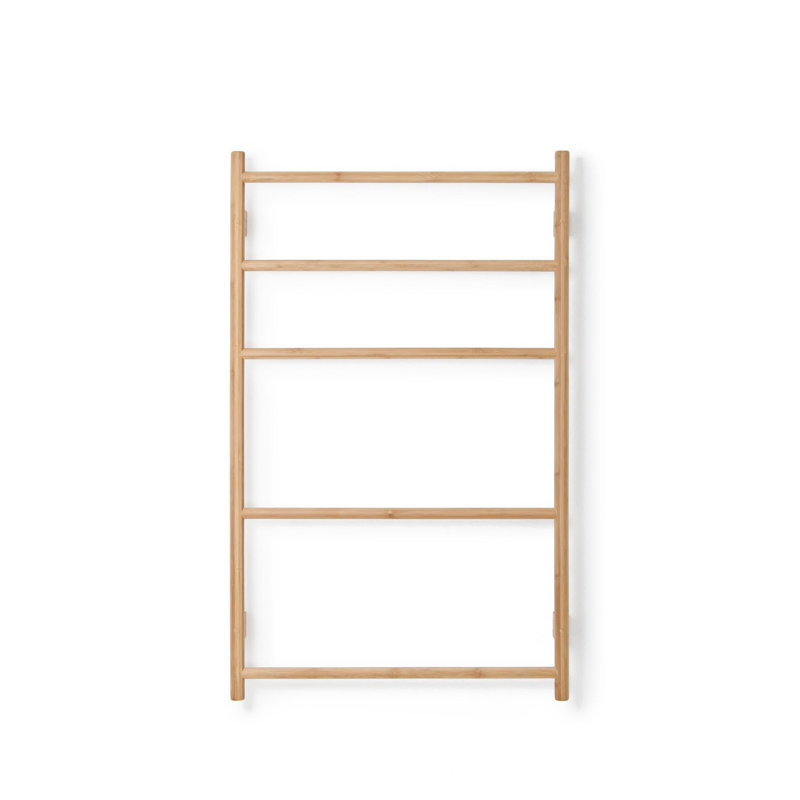 Mendocino Wood 4 Wall Towel Rack, Natural Bamboo