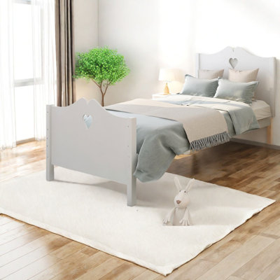 Lits simples en bois robustes, plateforme moderne pour maison familiale