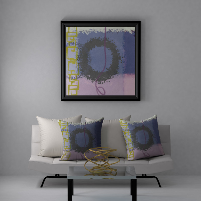 Abstract Reversible Throw Pillow, 24" H x 24" W