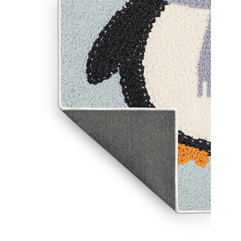 Soft Plush Farner Christmas Modern & Contemporary Abstract Area Rug in Green – White Binding, 2x4
