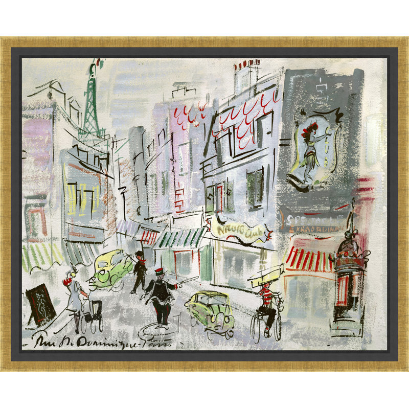 Oversized Parisian Scene Print