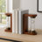 Aldarondo Decorative Hourglass Sand Timer Bookends - Modern Book Ends for Home, Bookshelf, or Desk Decor - Set of 2, 8", Brown-2111253686