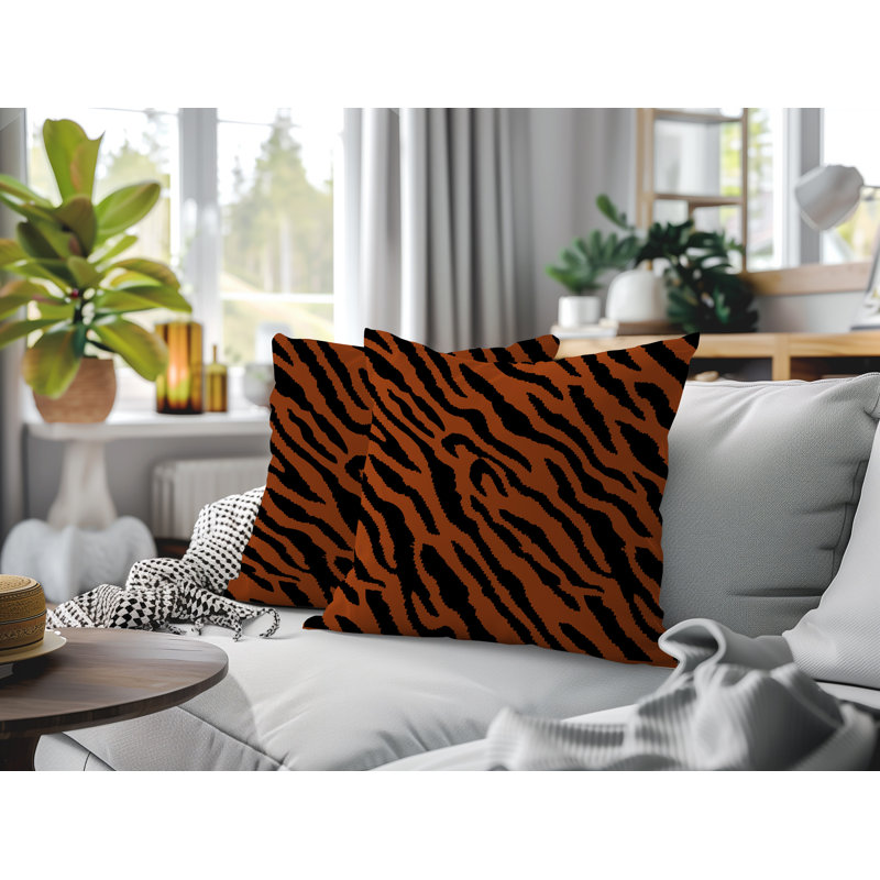 Coussin intérieur / extérieur Valerie, 16x16, Burnt Orange