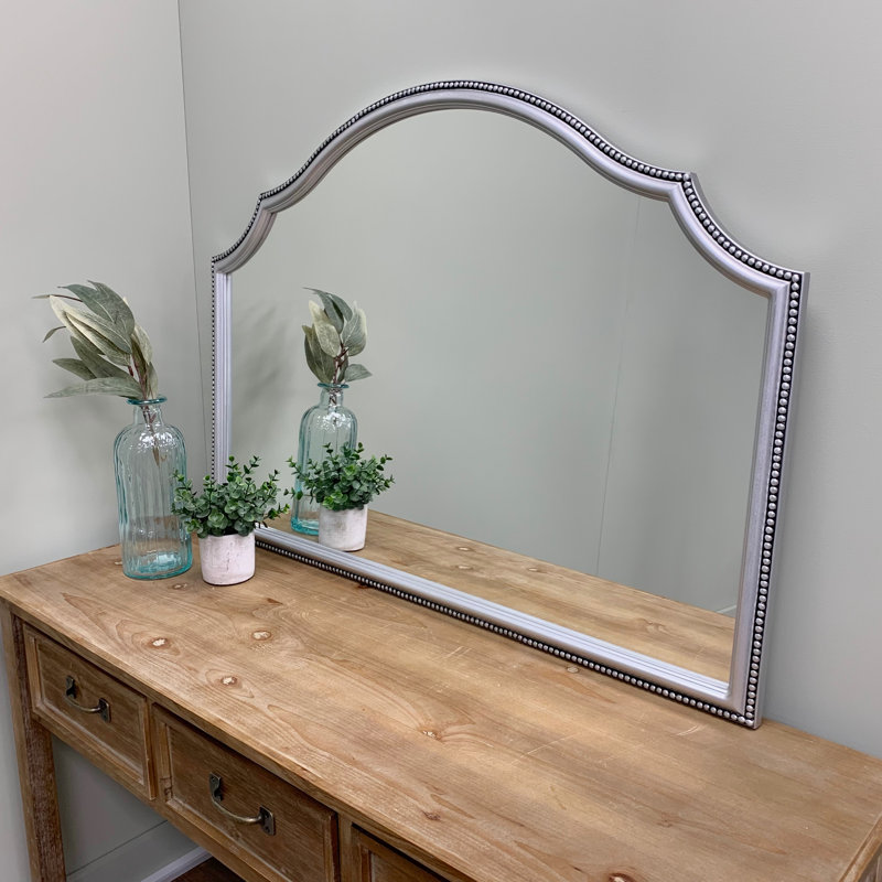 Miroir de cheminée encadré, Jet argenté, 32' x 24'