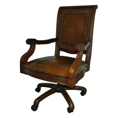 Chaise de travail Imperial en cuir véritable