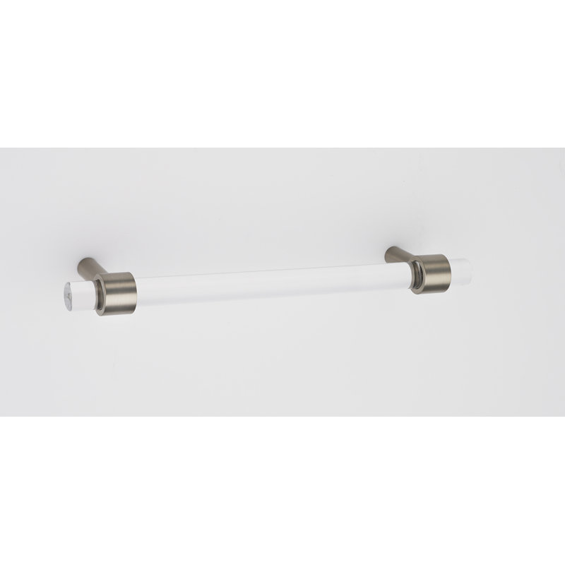 Poignées barres, Nickel satiné, 8"