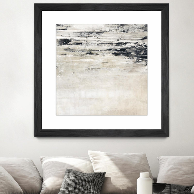 «Rising Wave I» mat et cadre, Cadre noir, L 30 po x H 30 po