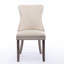 Upholstered Dining Chair , 2 Beige. Solid Wood Legs. Strong Support. Foam Cushion. Adjustable Pegs. Sw8809bg Beige Chairs  2 , High Back For Extra Comfort. Pegs On-707298416