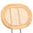 Ceferina 22.8" Mid Century Modern Rattan Back Upholstered Bar Stool-1908451432