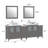  Modern 84" Freestanding Double Sink Bathroom Vanity with Engineered Marble Top and Matching Mirrors-27042766