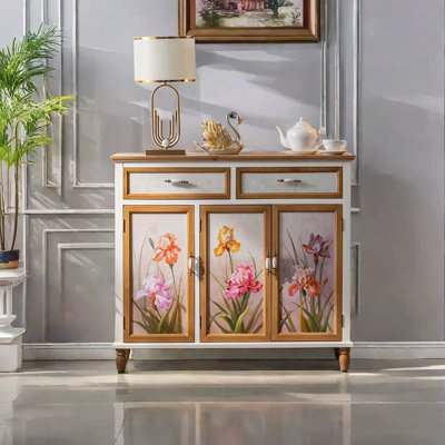 Armoire pastorale peinte
