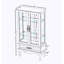 Vitrine Curio avec tablettes réglables en verre-106705163