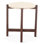 Notion Side Table with Beige Sandstone in Walnut Finish