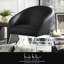 Chaise d'appoint en cuir Catriona avec base matte-1984817778-1984817779