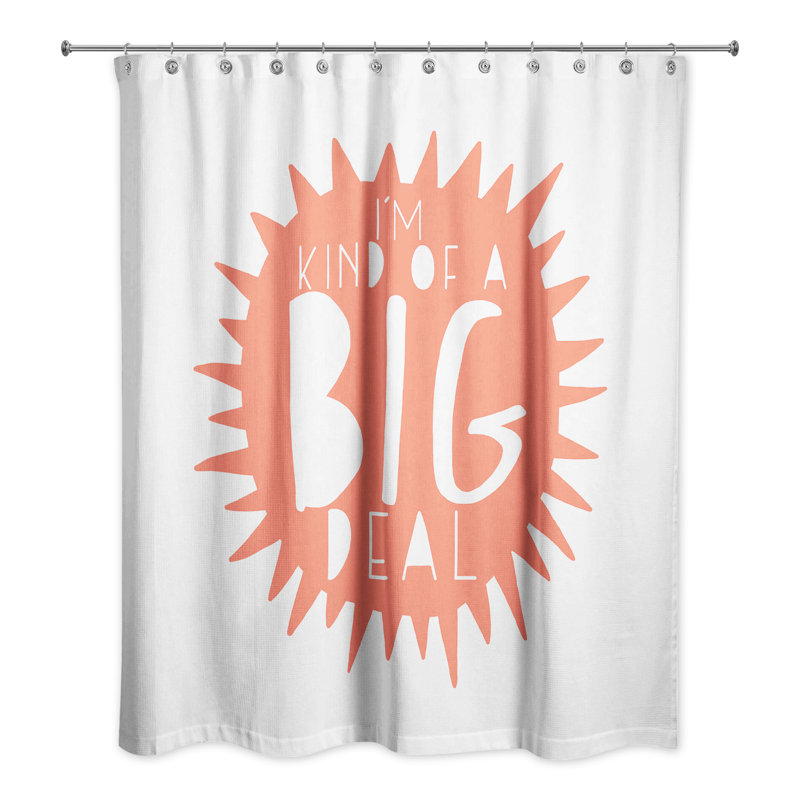 Rideau de douche simple Haderslev, Orange