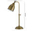 Aieden 28" Metal Adjustable Lantern Table Lamp with Dome Shade-1947699226