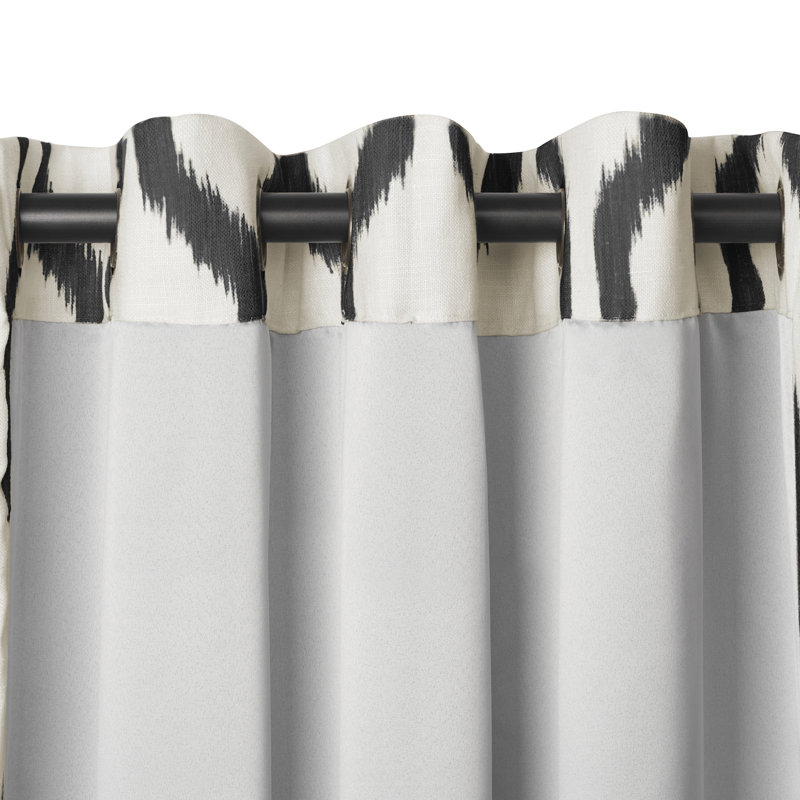 Clayburgh Room Darkening Single Curtain Panel, Black, 52"W x 84"L