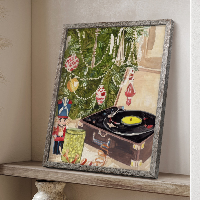 Home Sweet Christmas I, reproduction encadrée - bois massif, H 11 po x l 9 po