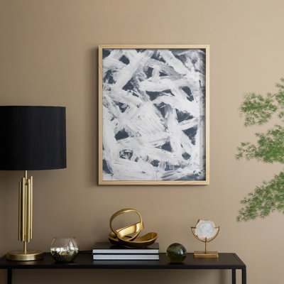 «Diving Into Indigo I», reproduction encadrée - bois massif
