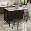 100 cm W Kitchen Island with Marble Top