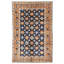 High-Quality Hand-Knotted Navy And Rust Area Rug