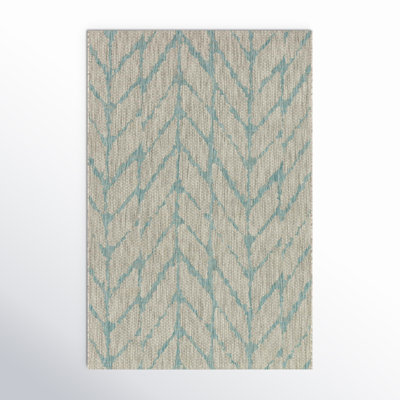 Loloi Rugs Isle Mist Aqua Chevron Rug