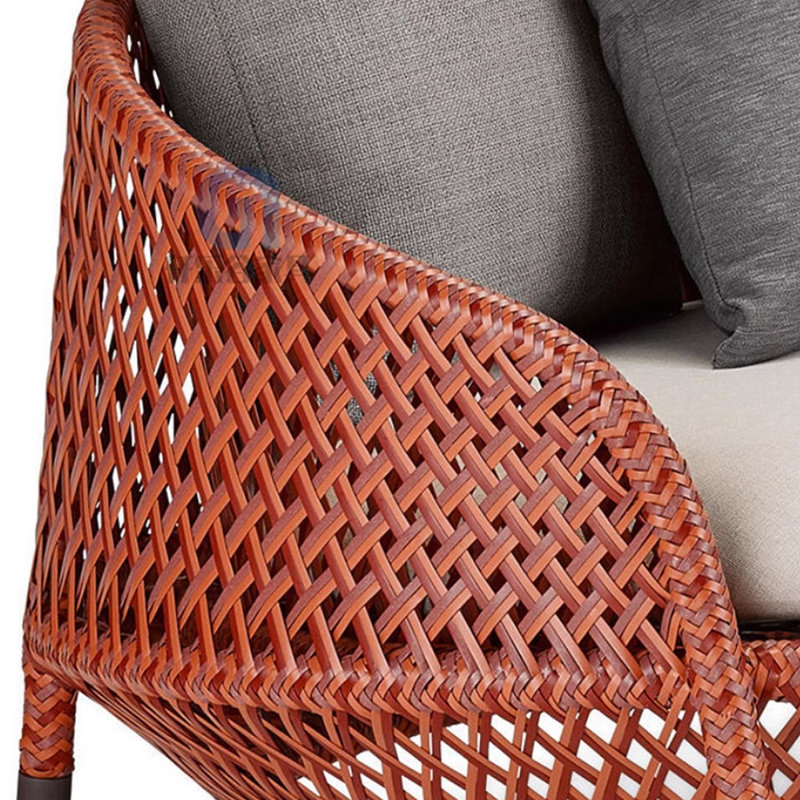 Chaise d'extérieur imperméable et imperméable, Crème/gris, Rouge