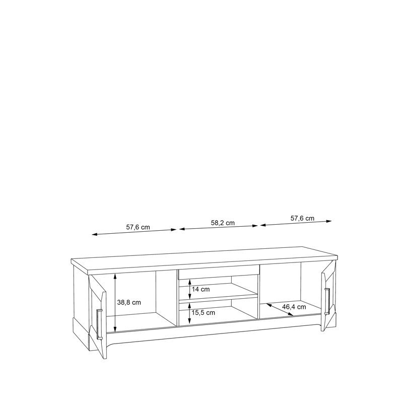 Otis Unfinished TV Stand for TVs up to 88"
