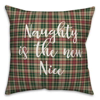  Coussin Naughty is the New Nice in Tartan
