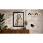 Gentle Giraffe Portrait Botanical - Framed Print-1300932336-1300932338