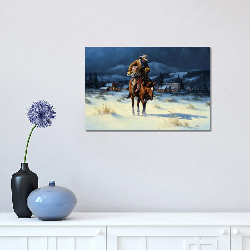 Bringing Christmas Home - Wrapped Canvas Print, 30.48 cm H x 45.72 cm W