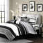 Très grand édredon gris, 7 pièces, détails pour un look classique, literie de taille rembourrée, lavable-120258718-120258717